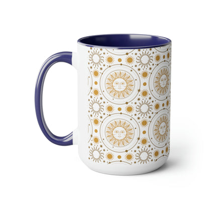 Two-Tone Coffee Mugs, 15oz