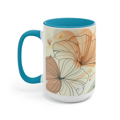 Two-Tone Coffee Mugs, 15oz