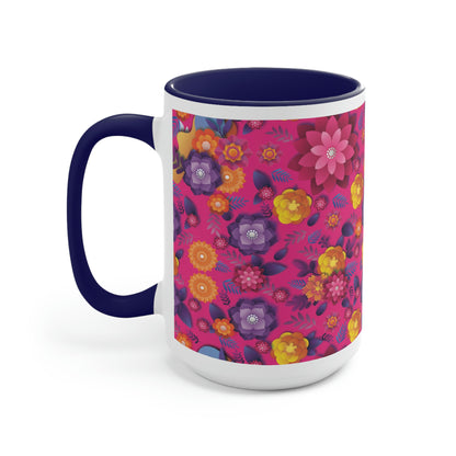 Two-Tone Coffee Mugs, 15oz