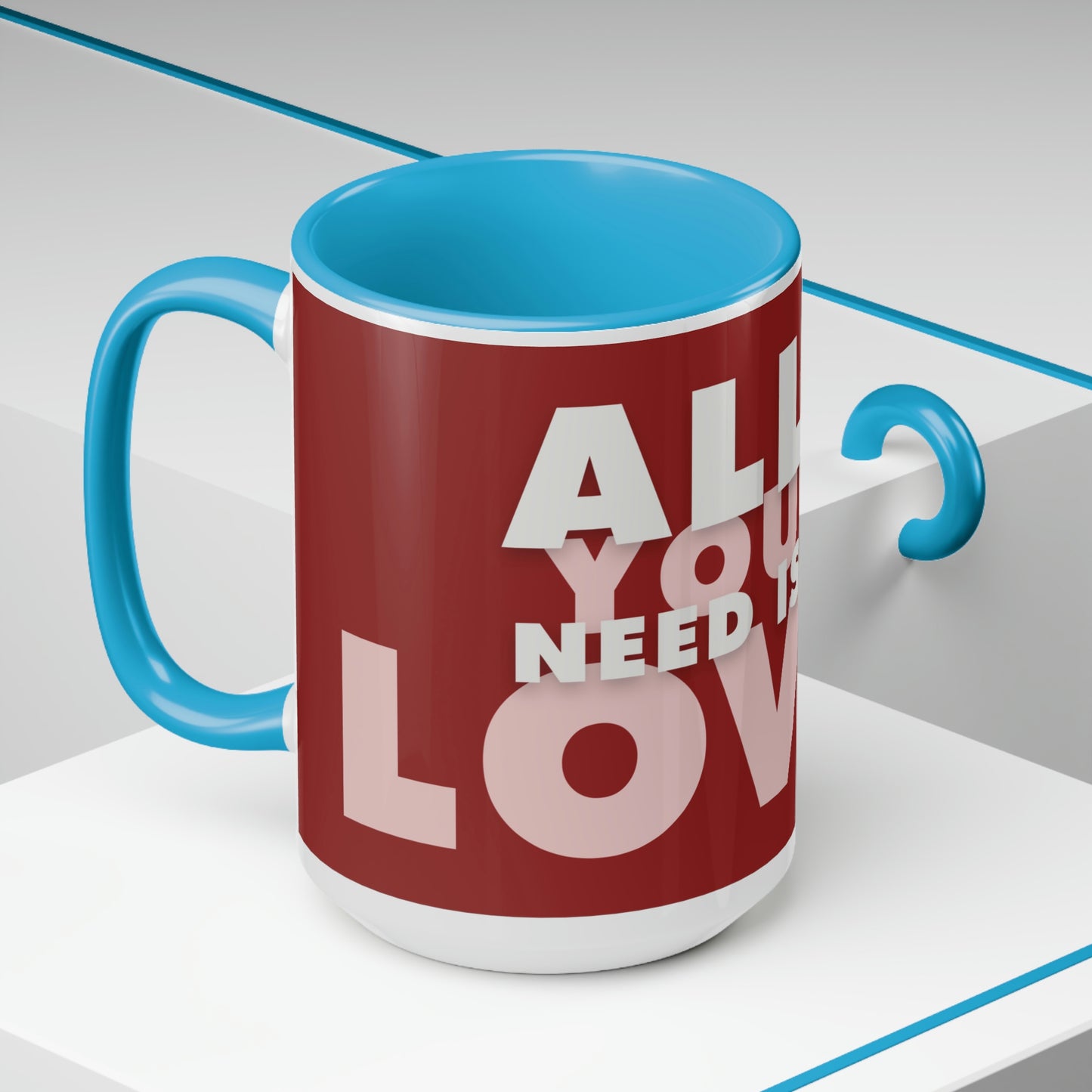 Two-Tone Coffee Mugs, 15oz