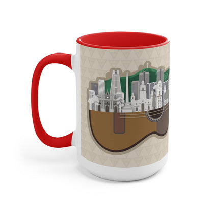 Two-Tone Coffee Mugs, 15oz