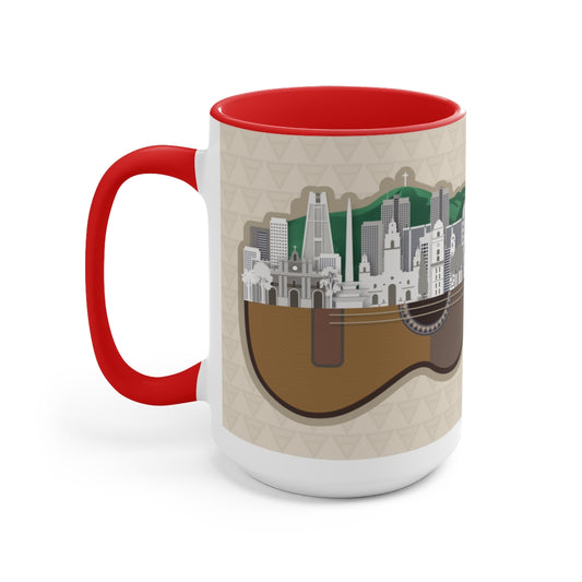 Two-Tone Coffee Mugs, 15oz