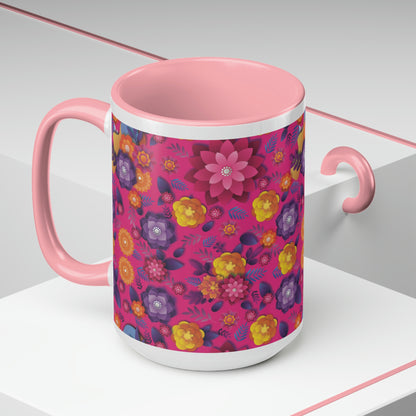 Two-Tone Coffee Mugs, 15oz