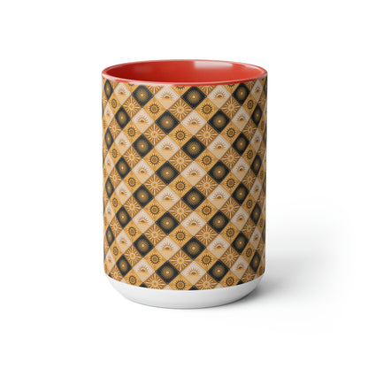 Two-Tone Coffee Mugs, 15oz
