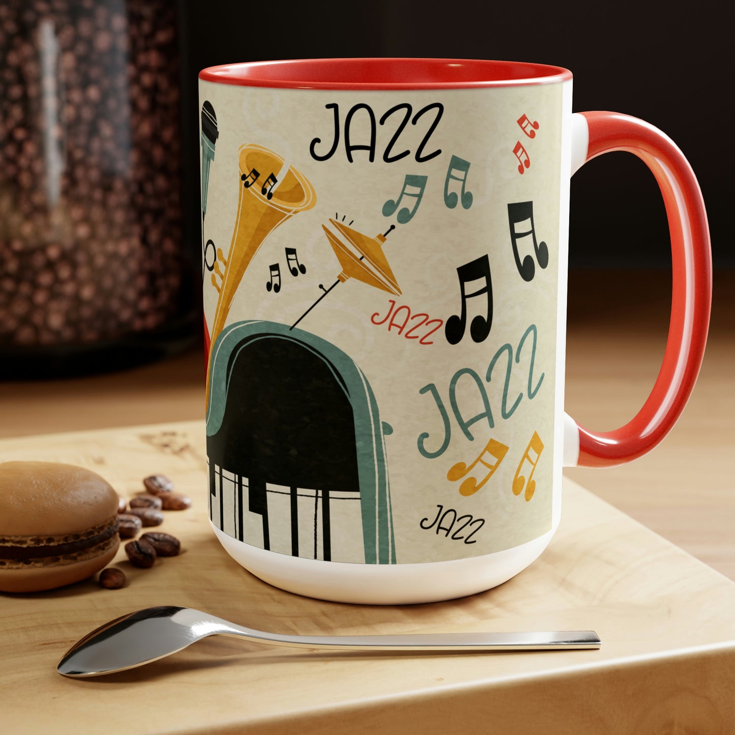 Two-Tone Coffee Mugs, 15oz