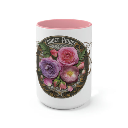 Two-Tone Coffee Mugs, 15oz