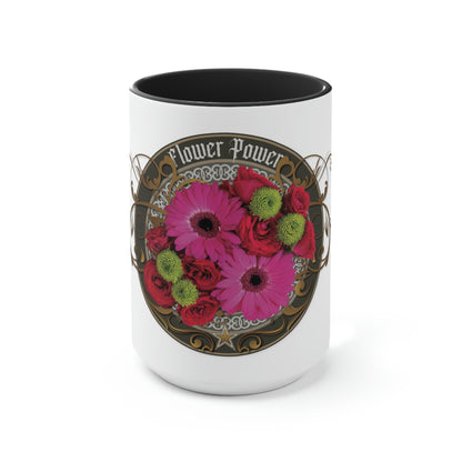 Two-Tone Coffee Mugs, 15oz