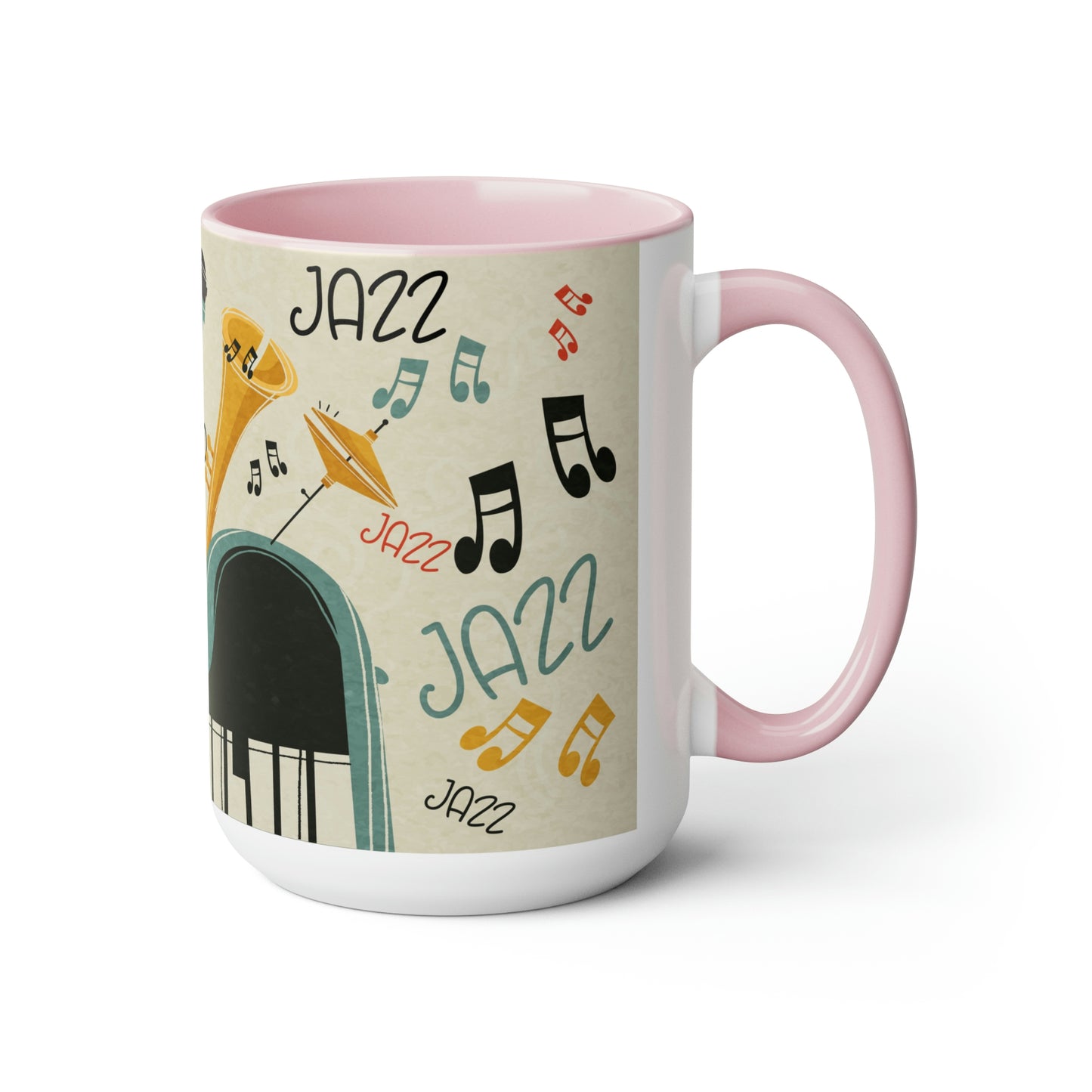 Two-Tone Coffee Mugs, 15oz