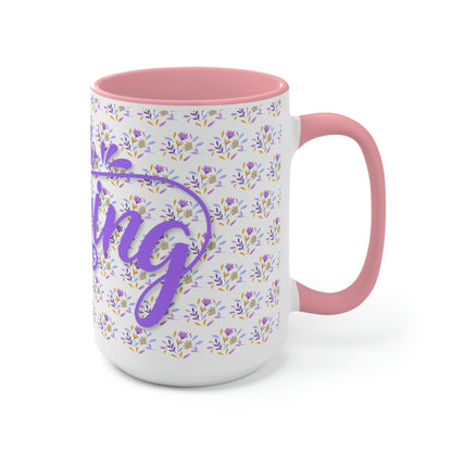 Two-Tone Coffee Mugs, 15oz