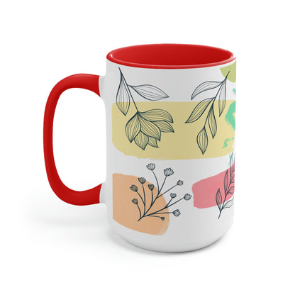 Two-Tone Coffee Mugs, 15oz