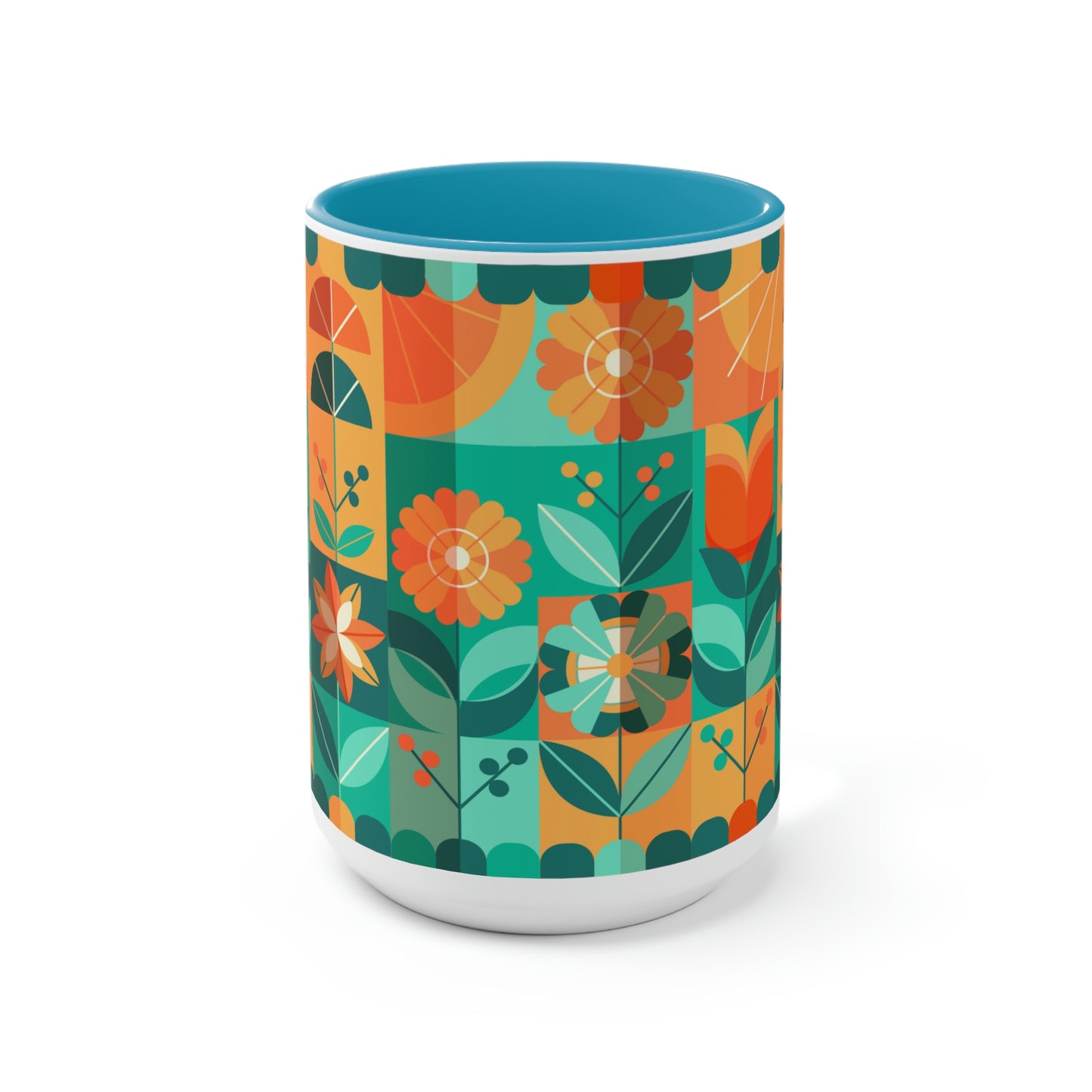 Two-Tone Coffee Mugs, 15oz