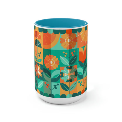 Two-Tone Coffee Mugs, 15oz