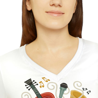 Women's Long Sleeve V-neck Shirt