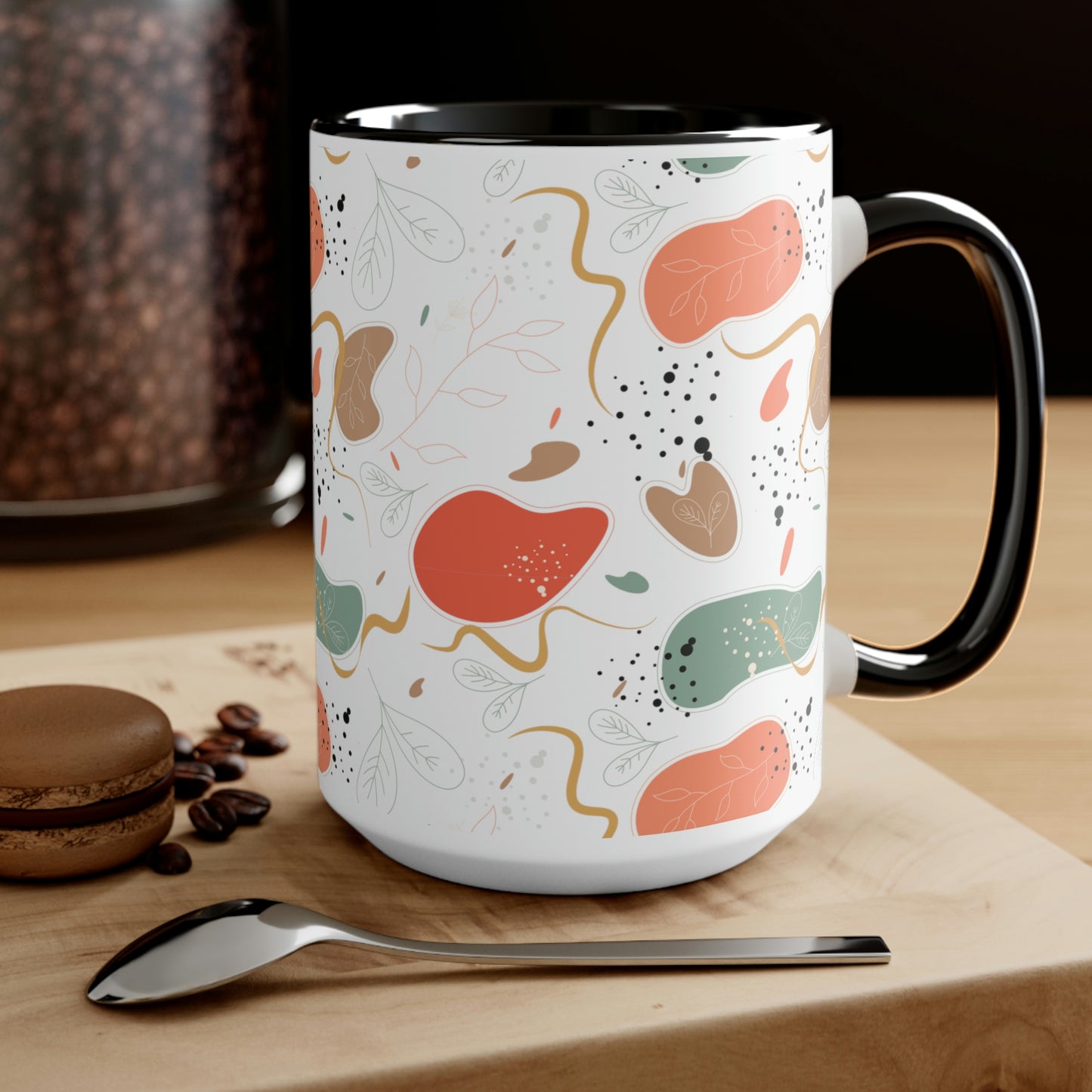 Two-Tone Coffee Mugs, 15oz