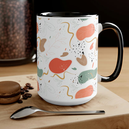 Two-Tone Coffee Mugs, 15oz