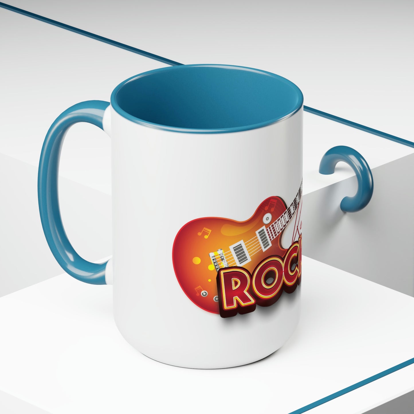 Two-Tone Coffee Mugs, 15oz