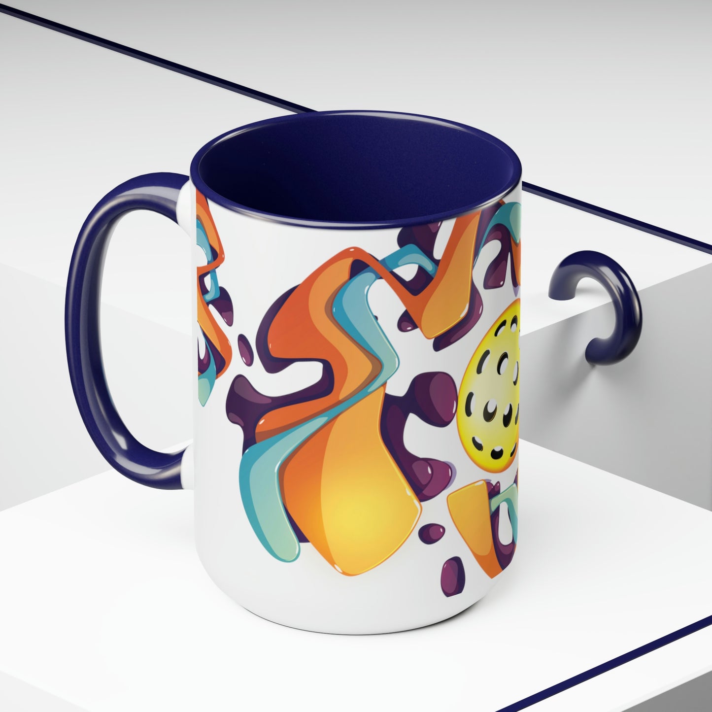 Two-Tone Coffee Mugs, 15oz