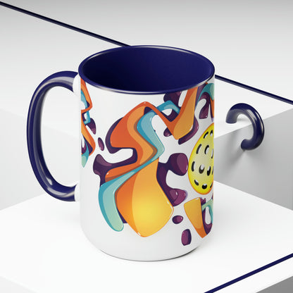 Two-Tone Coffee Mugs, 15oz