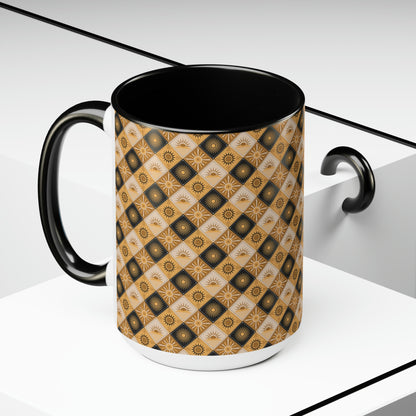 Two-Tone Coffee Mugs, 15oz