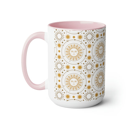 Two-Tone Coffee Mugs, 15oz