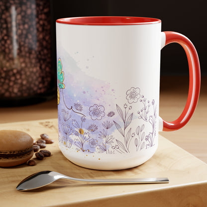 Two-Tone Coffee Mugs, 15oz