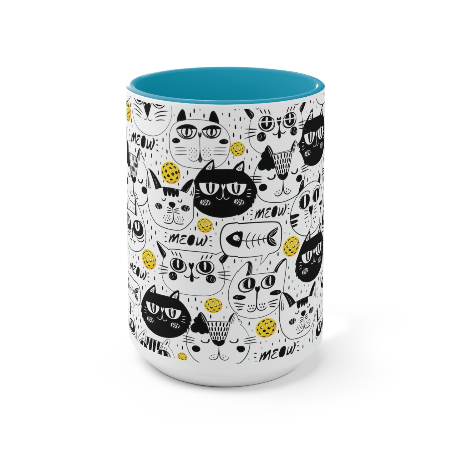 Two-Tone Coffee Mugs, 15oz