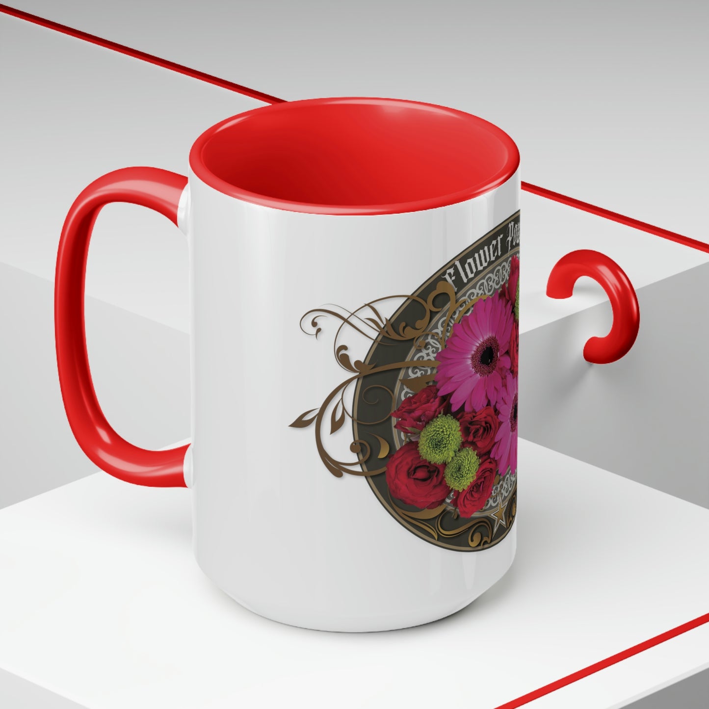 Two-Tone Coffee Mugs, 15oz