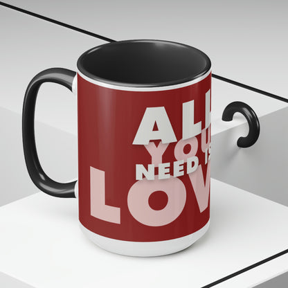 Two-Tone Coffee Mugs, 15oz