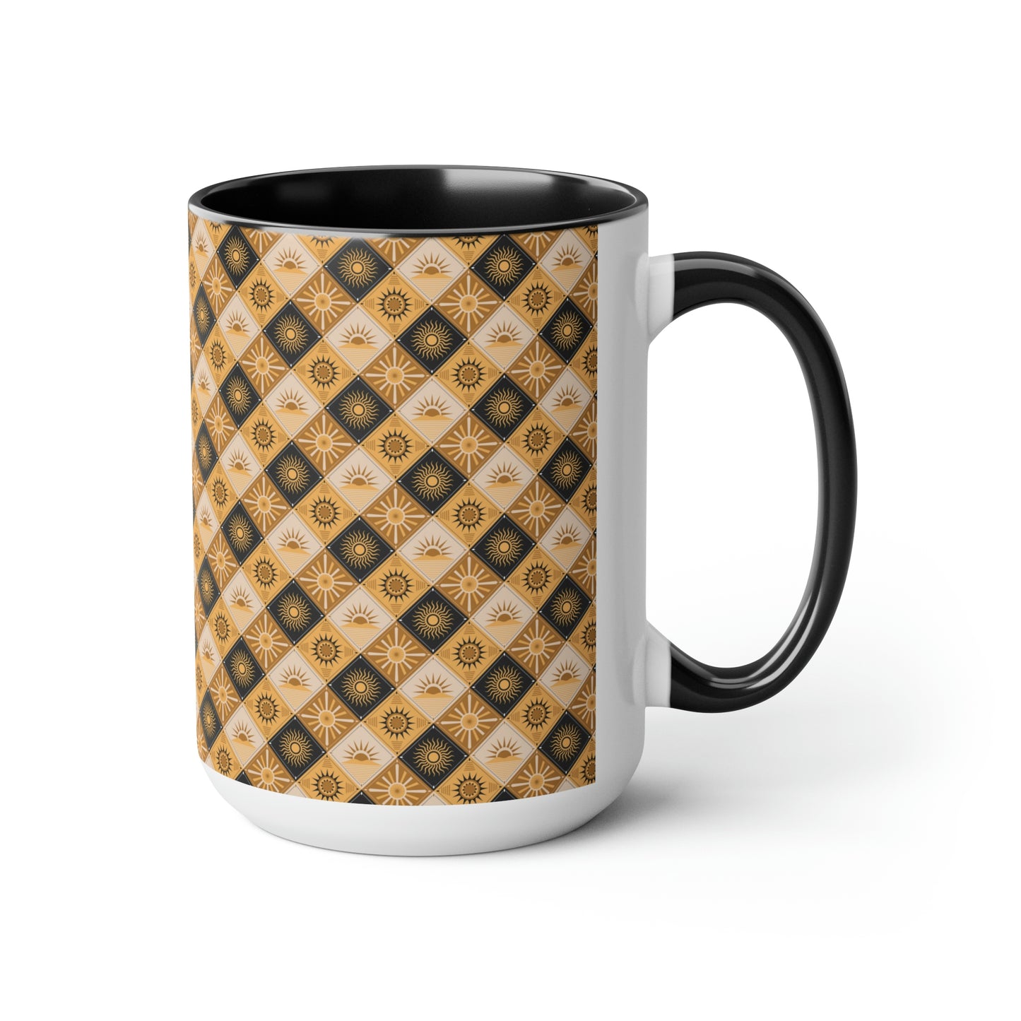 Two-Tone Coffee Mugs, 15oz