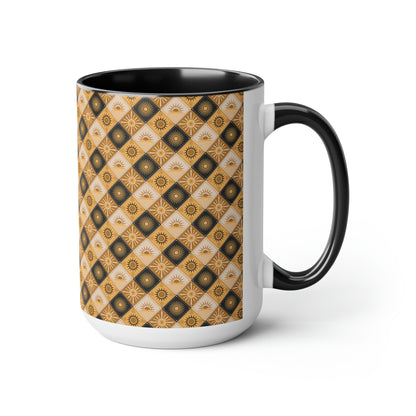 Two-Tone Coffee Mugs, 15oz