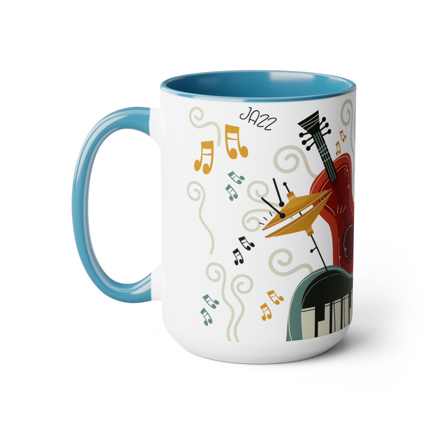 Two-Tone Coffee Mugs, 15oz