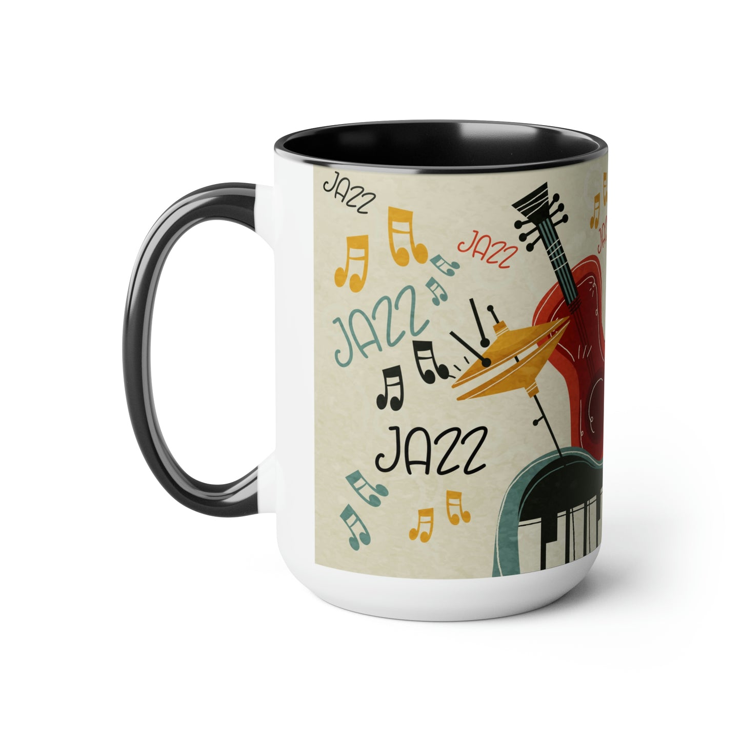 Two-Tone Coffee Mugs, 15oz