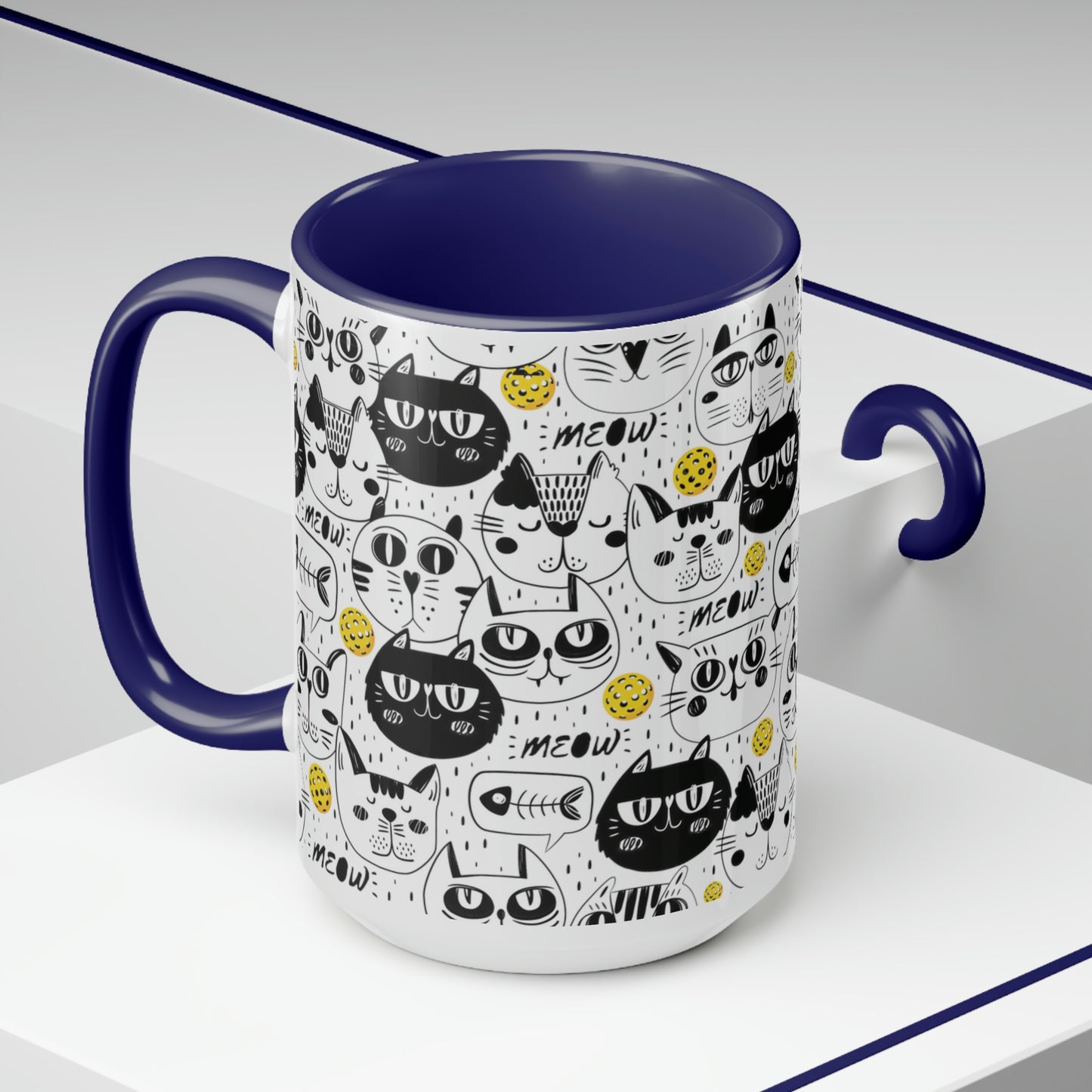 Two-Tone Coffee Mugs, 15oz