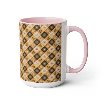 Two-Tone Coffee Mugs, 15oz