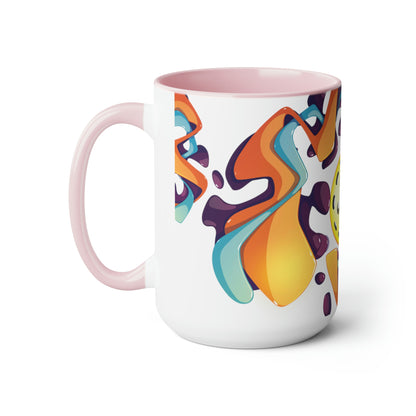 Two-Tone Coffee Mugs, 15oz