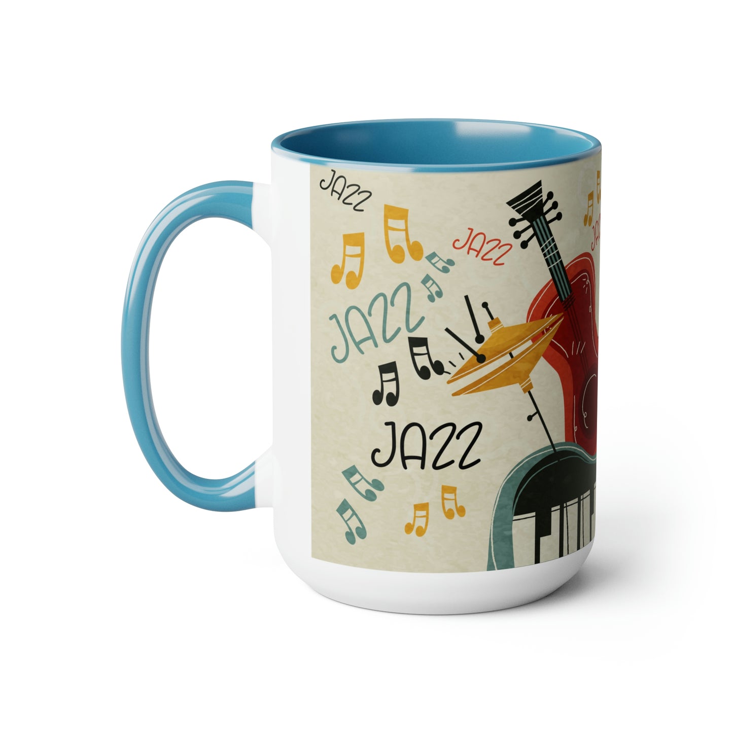 Two-Tone Coffee Mugs, 15oz