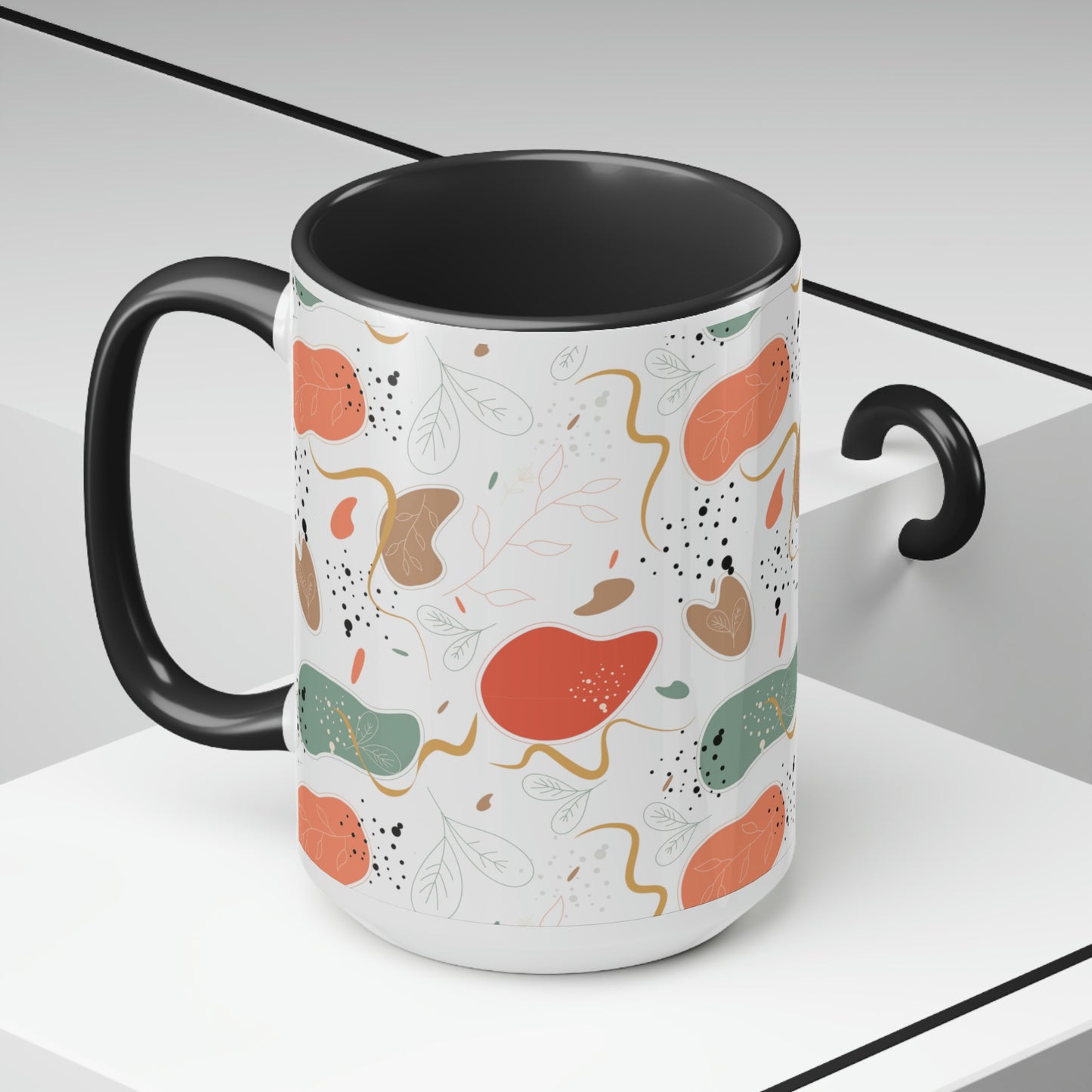 Two-Tone Coffee Mugs, 15oz