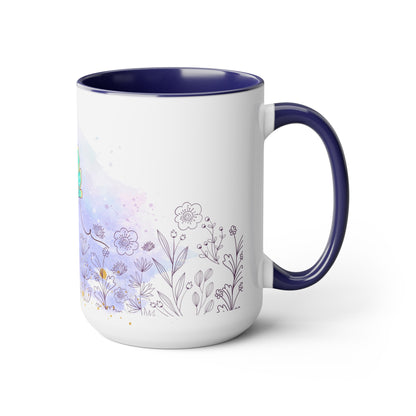 Two-Tone Coffee Mugs, 15oz