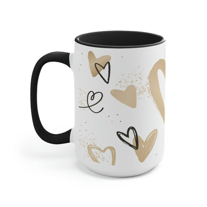 Two-Tone Coffee Mugs, 15oz