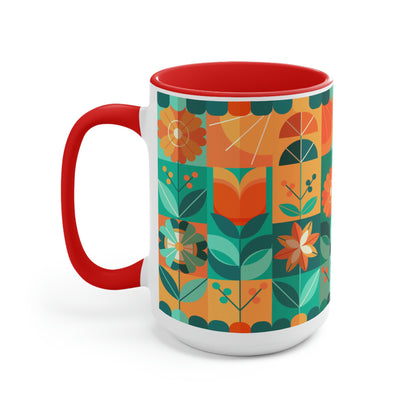 Two-Tone Coffee Mugs, 15oz