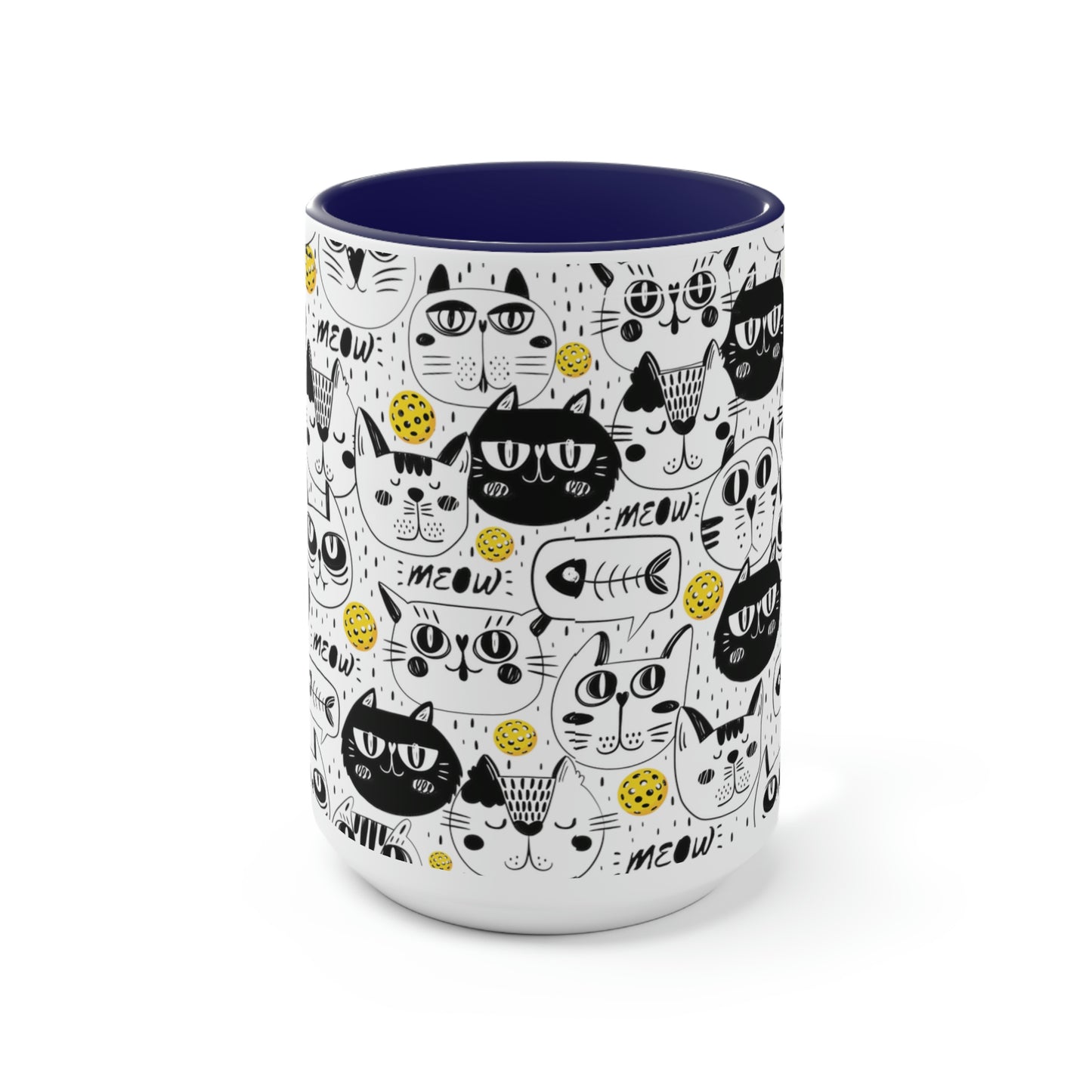 Two-Tone Coffee Mugs, 15oz