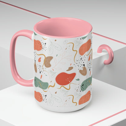 Two-Tone Coffee Mugs, 15oz