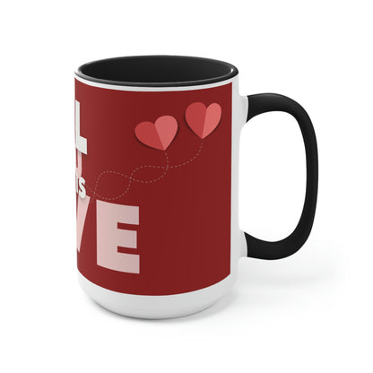 Two-Tone Coffee Mugs, 15oz