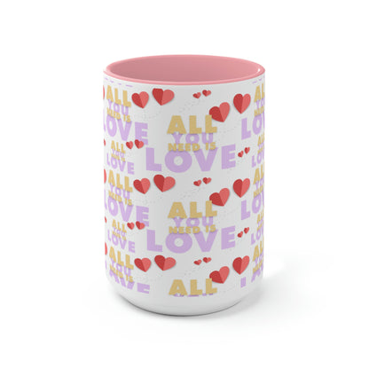 Two-Tone Coffee Mugs, 15oz