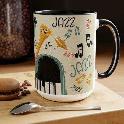 Two-Tone Coffee Mugs, 15oz