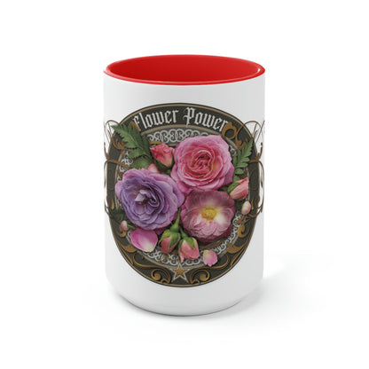 Two-Tone Coffee Mugs, 15oz