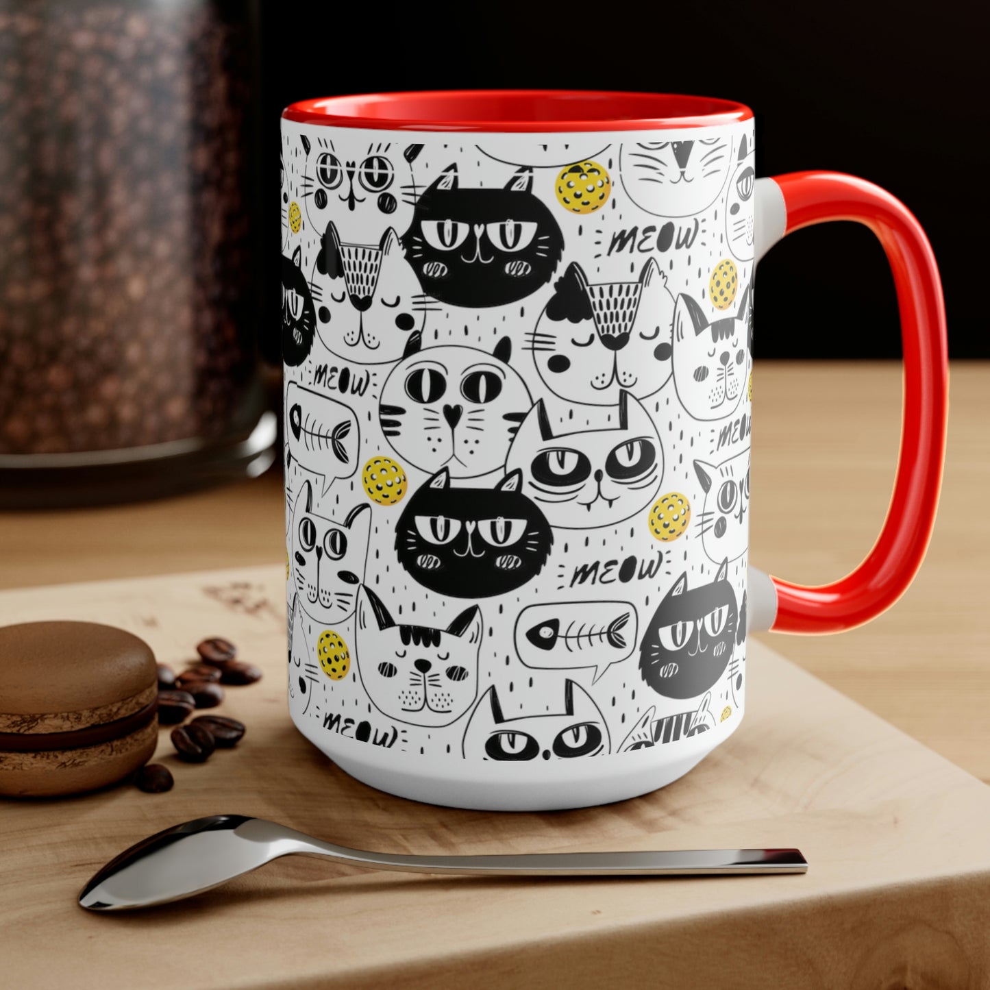 Two-Tone Coffee Mugs, 15oz