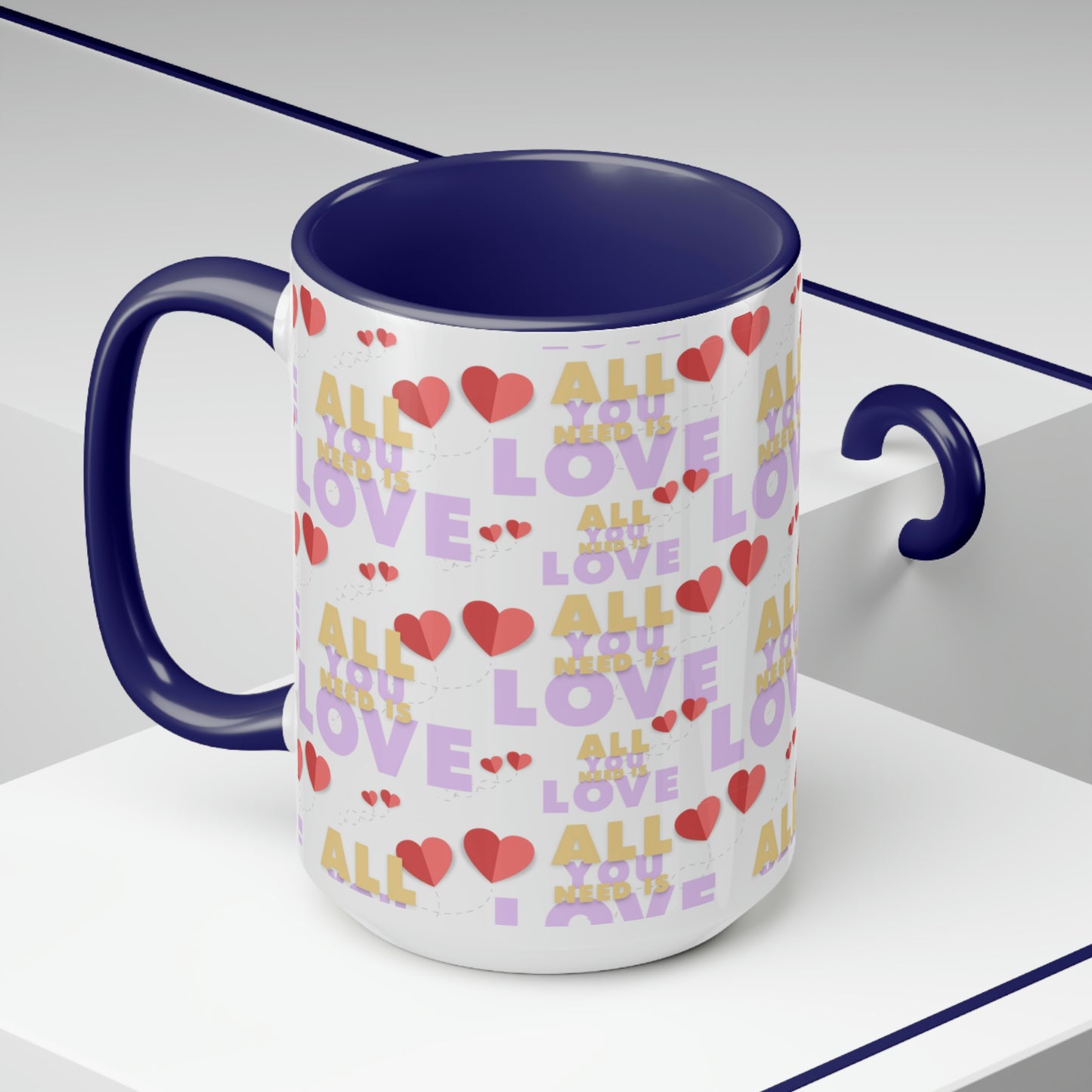 Two-Tone Coffee Mugs, 15oz