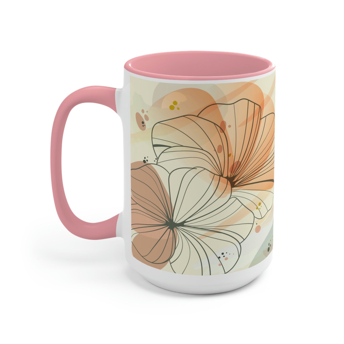 Two-Tone Coffee Mugs, 15oz