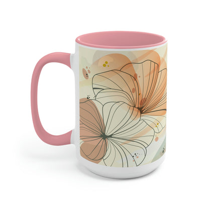 Two-Tone Coffee Mugs, 15oz